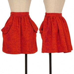  Vivienne Westwood Anne Glo mani around pocket design ske il skirt orange 38