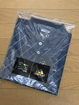 S/P adidas golf CLIMALITE / アディダス ゴルフ ポロシャツ ネイビー ライン 未使用 7500円_画像2