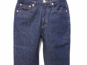 美品 A.P.C. JEAN DROIT 24 size / アーペーセー ドロワット スリム テーパード デニム パンツ レディース