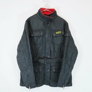 Barbour バブアー INTERNATIONAL POLARQUILT キルティング ジャケット ベルト付き ブラック ( レディース 14 ) 中古 古着 N2039