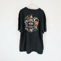 HARLEY-DAVIDSON ハーレーダビッドソン マービン 半袖 プリントＴシャツ キャラ集合 大きいサイズ ブラック ( メンズ XL ) 中古 古着 N0070_画像2