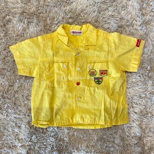 ミキハウス MIKIHOUSE レトロ　キッズ服　90 アロハシャツ　半袖シャツ