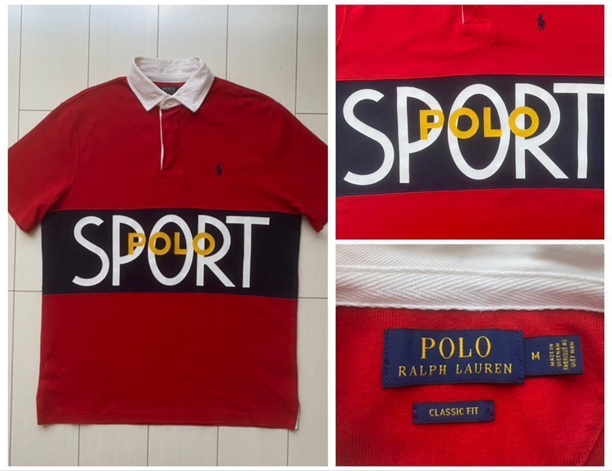 90s VINTAGE POLO SPORT 切替 半袖ラガーシャツ-