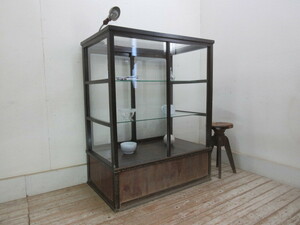  old oak material. molding glass case H479 antique bread case display case store furniture Cafe furniture natural wood old furniture 