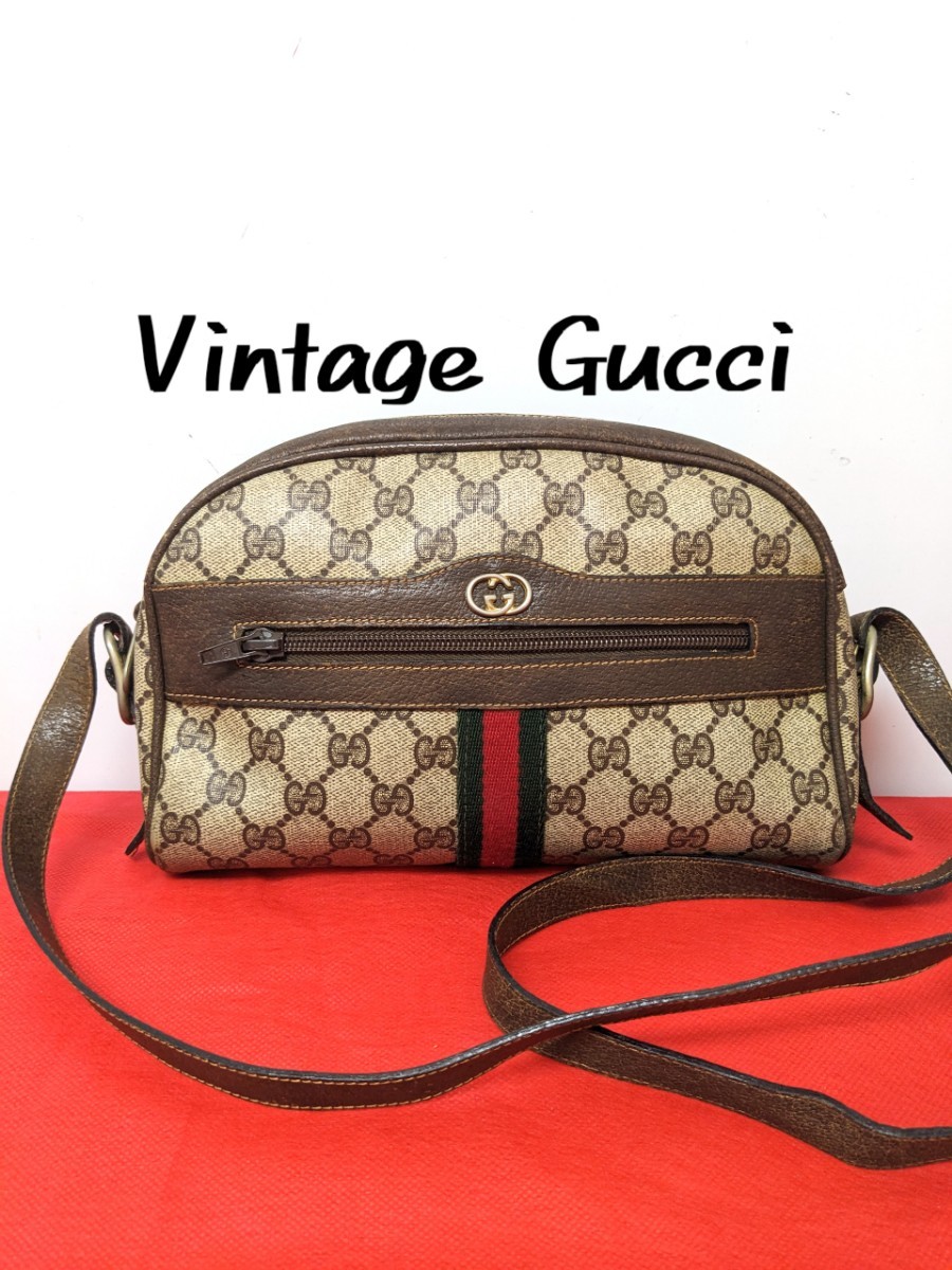 美品 極希少 Gucci シェリーライン ショルダーバッグ オールドグッチ