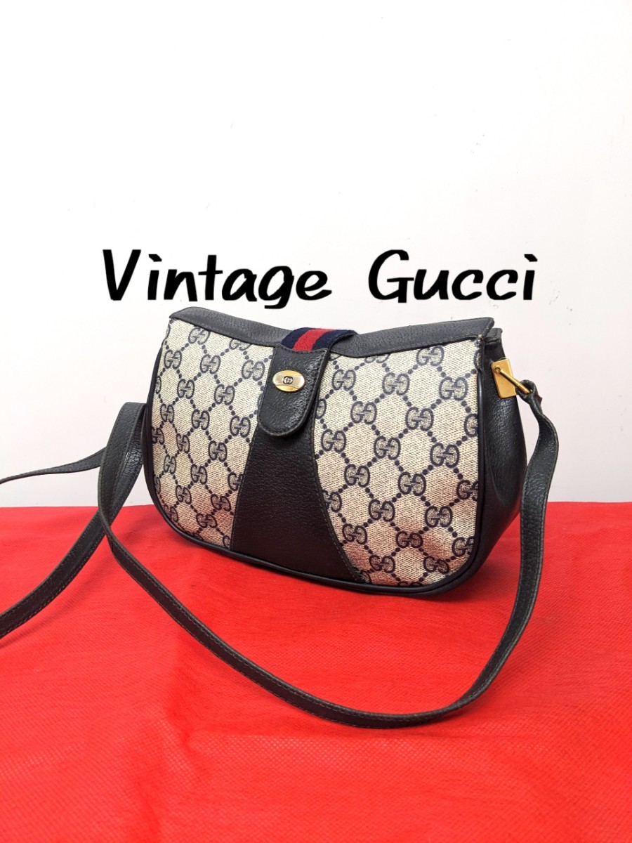 美品 極希少 Gucci シェリーライン ビンテージショルダーバッグ