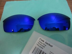 処分価格！★オークリー フラックジャケット用 カスタム偏光レンズ DEEP BLUE Color Polarized 新品 　Oakley Flak Jacket Sunglasses