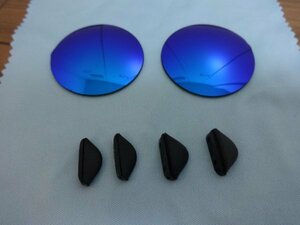 ノーズパッド２種つき！！★オークリー マッドマン用 カスタム偏光レンズ ICE BLUE　 MADMAN Polarized 新品