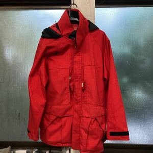 大きいサイズ GORE-TEX ゴアテックス 赤 マウンテンパーカー フィッシングウェア フード付き