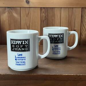 送料込◆2客◆EDWIN◆マグカップ◆販促品◆企業物◆ノベルティ◆エドウィン