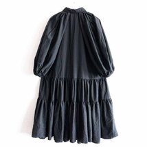 【美品】COMME des GARCONS 【2021AW/ パフスリーブ シャツワンピース】XS コムコム コムデギャルソン 製品染めブラック 2306085_画像2