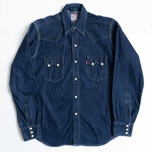 【美品/USA製】LEVI'S VINTAGE CLOTHING【1955年モデル/デニムウエスタンシャツ】M リーバイス アメリカ製 LVC y2306031