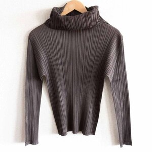 【美品】PLEATS PLEASE ISSEY MIYAKE【長袖 タートルネック カットソー】 プリーツプリーズ イッセイミヤケ y2306148