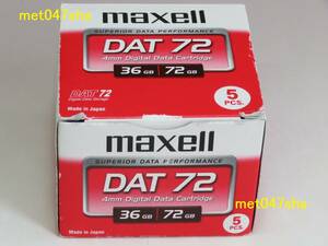 日立マクセル maxell DAT72 Data Cartridge データカートリッジ 36GB/72GB HS-4/170S XJ B 5本セット ■ 新品 未使用（パッケージ化）