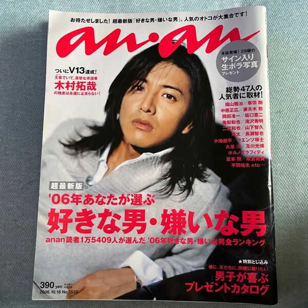 anan 2006年10月18日号 No.1532 『好きな男・嫌いな男』