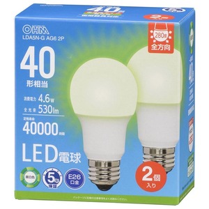 【2個】LED電球 LDA5N-G AG6 2P （昼白色）