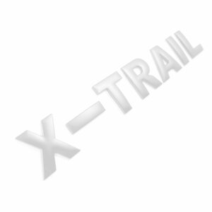 3D アルファベット エンブレム X-TRAIL エクストレイル ロゴ マットホワイト 金属製 ステッカー フォント デカール