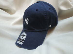 ☆ 47BRAND Yankees Base Runner CLEAN UP Navy 最新 人気商品 キャップ ミニロゴ ネイビー ヤンキ―ス　送料\300~