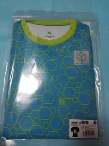  Medalist p running company manufactured under wear [ Takumi T3] short sleeves [ turquoise × key lime ] unused goods size [XL].. rin KEIRIN