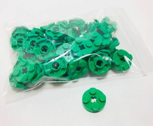 【新品未使用】レゴ　LEGO　プレート　ラウンド　丸　円　2x2 グリーン　緑　50枚　２×２