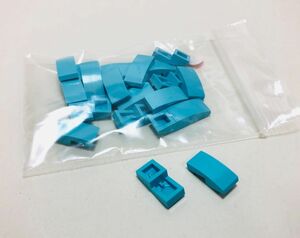 【新品未使用】レゴ　LEGO　スロープカーブ　1x2 ミディアムアズール　24個　１×２