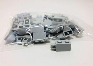 【新品未使用】レゴ　LEGO　ブロック　垂直　ハンドル　1x2 グレー　ライトグレー　50個