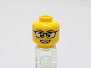 【新品未使用】レゴ　LEGO　ヘッド　頭　24 メガネ　眼鏡　女性　シティ
