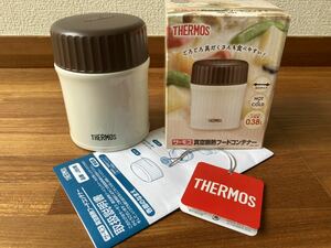 THERMOS 真空断熱フードコンテナー0.38L サーモスJBI-381 クッキークリーム CCR 保温 スープジャー キャンプ アウトドア 車中泊 ステンレス