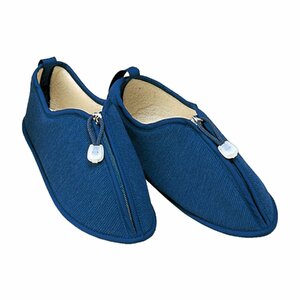 [ prompt decision equipped ] color soft shoes M(22cm~23cm) navy < regular price 2,500 jpy >* stock disposal goods nursing facility interior put on footwear shoes 