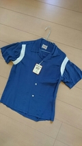 送料込★東洋　スタイルアイズ SE37801 半袖ボーリングシャツ アメカジ　ネイビー XL_画像1