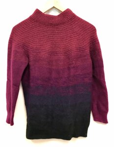 qob.YM407 Fendi high‐necked cashmere knitted gradation purple 40 size lady's 