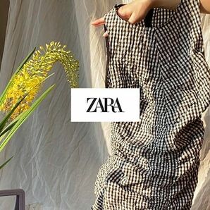 ☆美品☆完売品 ZARAチェックワンピース