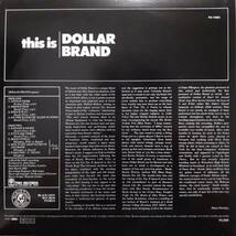 本人直筆サイン入り！日本盤LP！Dollar Brand / This Is 1973年 Black Lion (TRIO) PA-7063 ダラー・ブランド Abdullah Ibrahim Signature_画像3