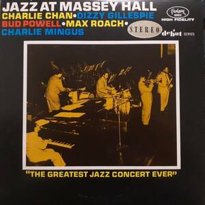 米FANTASY盤LP 青ラベル深溝STEREO！Charlie Parker, Dizzy Gillespie, Bud Powell, Charles Mingus / Jazz At Massey Hall 1962年 86003