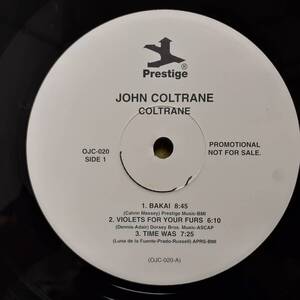 PROMO白ラベル 超高音質 米RTI盤LP！180g重量盤 John Coltrane / Coltrane/Prestige 7105 2002年 OJC-020 NOT FOR SALE AUDIOPHILE 非売品