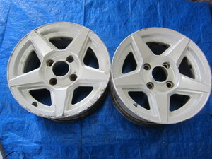 珍しい？当時物？レア？希少？絶版？ホイール ASAHI Road Line S5 MADE IN JAPAN 14x6.5j 22 MR465A 1465-22 2本セット 14インチ 4H 114.3