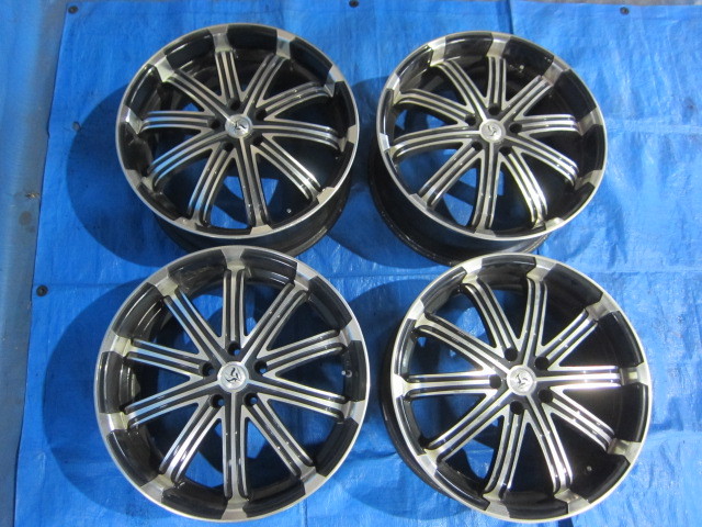 テクノピア? Kashina? ブラックポリッシュ MADE IN CHINA 20インチ 20x8 1/2J ET40 5H 114.3 4本セット