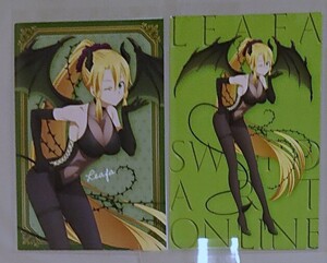  Sword Art * online (SAO)* have comfort block round official store * angel / demon * leaf .* postcard 2 sheets *③