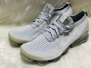 中古 ナイキ NIKE AIR VAPOR MAX FLYKNIT 3 エア ヴェイパー マックス フライニット 3 スニーカー 280 ランニング グレー スポーツ 靴 軽量