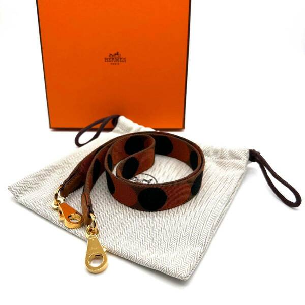 【美品】HERMES エルメス バンドリエール サングル ショルダーストラップ ゴールド金具