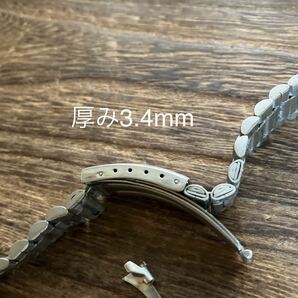 20mm 弓管 銀色 アルバ 時計ベルト 金属製ベルト ヴィンテージ 中古品の画像4