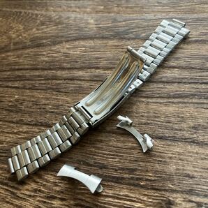 20mm 弓管 銀色 アルバ 時計ベルト 金属製ベルト ヴィンテージ 中古品の画像3