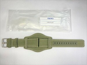 L081012J0 SEIKO 22mm ナイロンバンド グリーン カーキ SSA055J1/SSA055K1/4R37-00F0用 ネコポス送料無料