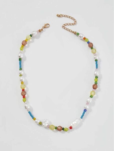 Perl beads necklace 約43.5cm