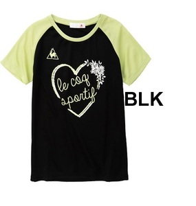 *le coq sportif Junior девушки футболка (BK/ зеленый )(120) *
