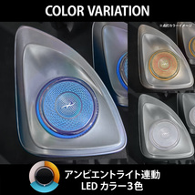 アンビエントライト連動 ハイエンド ロータリー 3D 4Dツイーター LEDカラー 3色 純正交換タイプ Cクラス W205 S205 前期 出荷締切18時_画像2