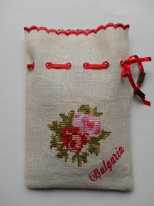  BVLGARY a embroidery pouch pouch rose bouquet 09014