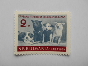  BVLGARY a stamp 1961 most the first astronaut dog 1299-5