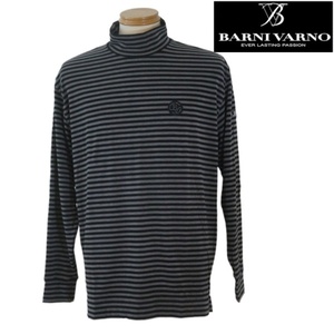 【秋冬SALE】バーニヴァーノ/BARNIVARNO MIPボーダー長袖Tシャツ LLサイズ 537-グレー系
