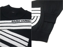 【秋冬SALE】バーニヴァーノ/BARNIVARNO 秋冬物 BVロゴセーター Lサイズ 529-黒系_画像5